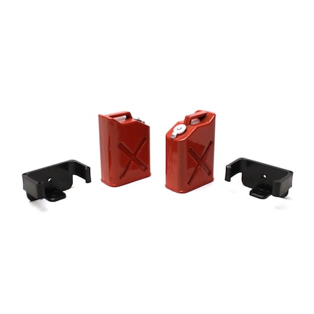 Racers Edge 1 by 10 Scaler Plastic Gasoline Jugs Red, 2PK RCE3404
